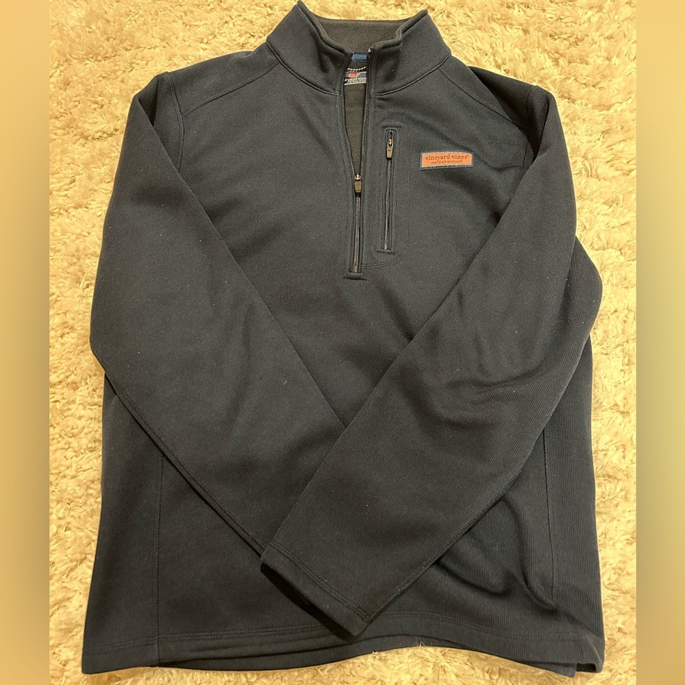 Vineyard Vines - Mountain Sweater Fleece 1/4 z, Vinyard Navy, size Medium